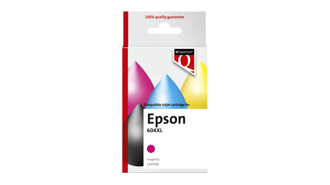 Inktcartridge Quantore alternatief tbv Epson 604XL T10H34 rood