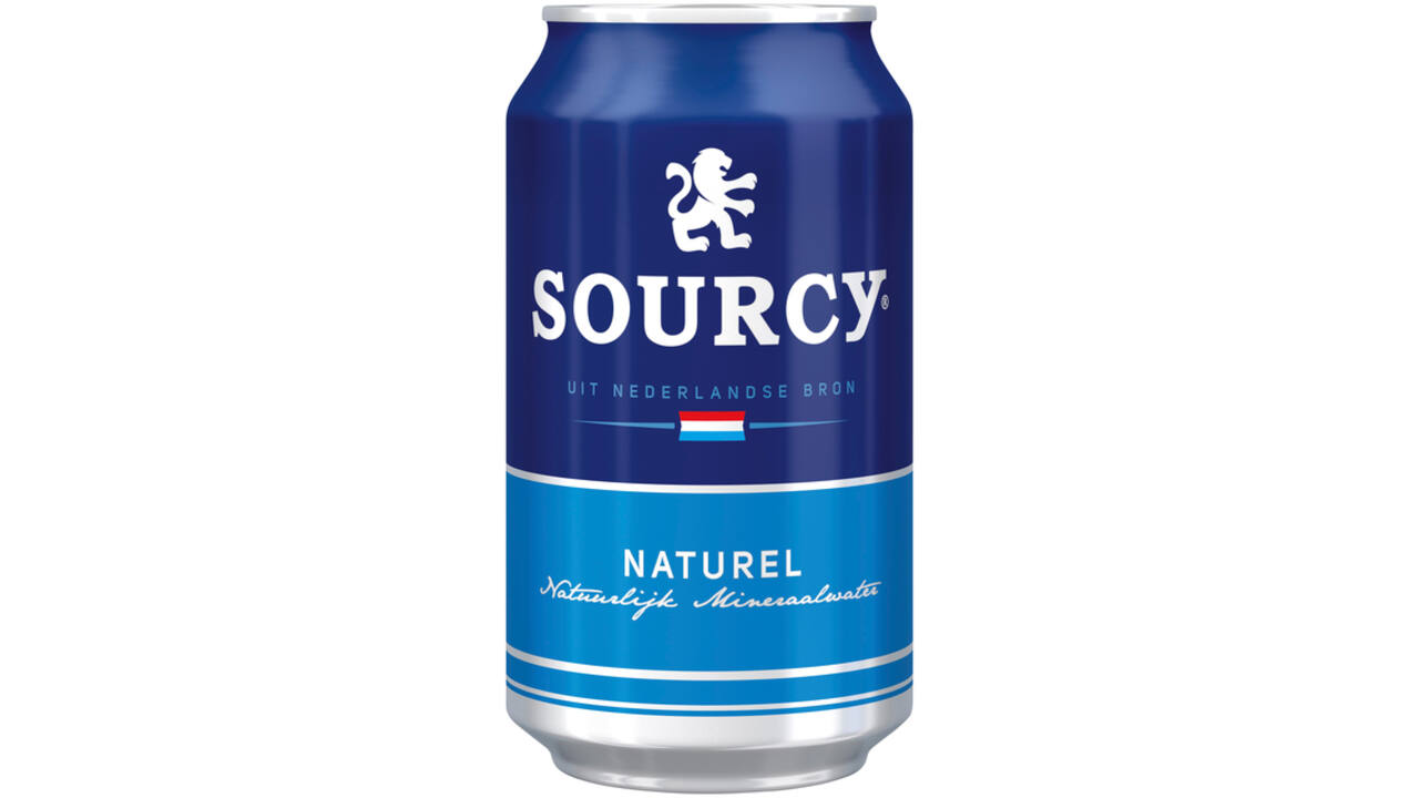 Water Sourcy blauw blik 330ml
