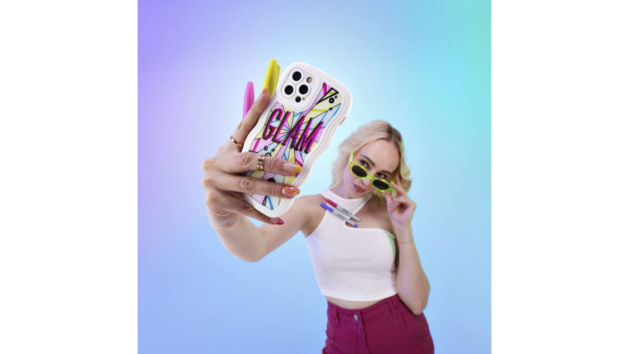 Viltstift Sharpie Glampop fijn assorti blister à 24 stuks