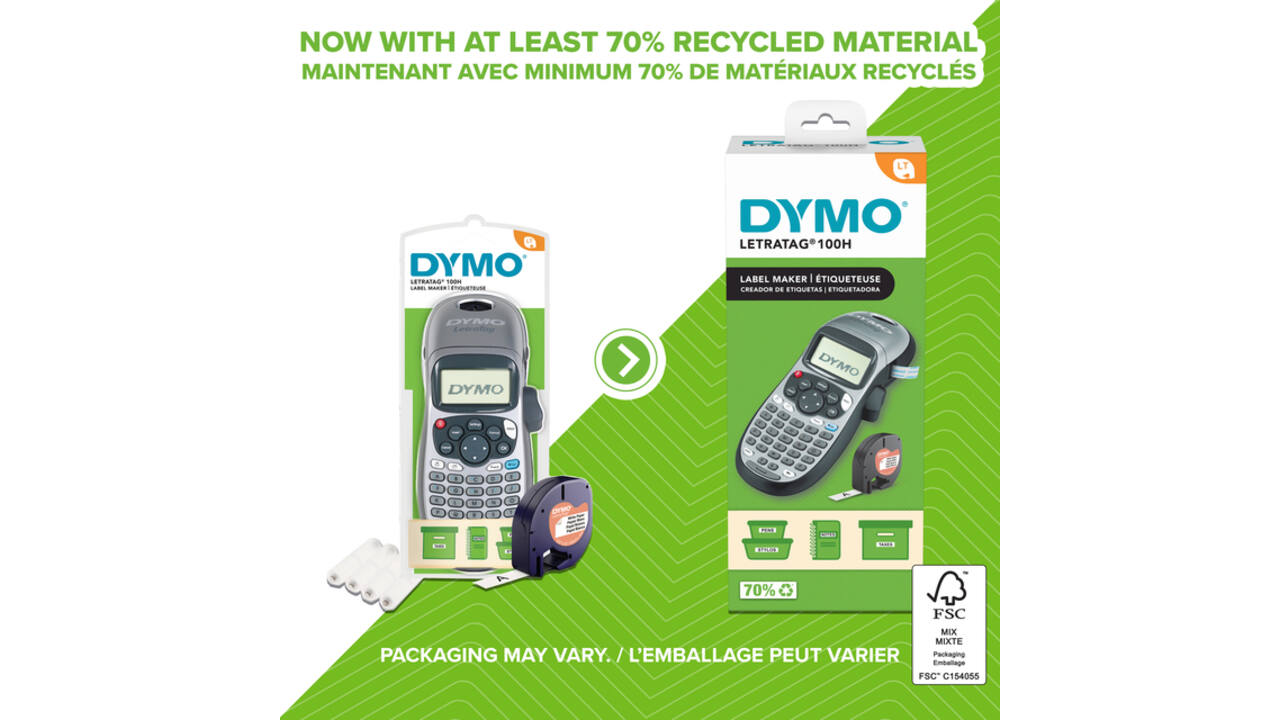 Labelprinter Dymo LetraTag 100H draagbaar abc 12mm zilverkleurig special edition