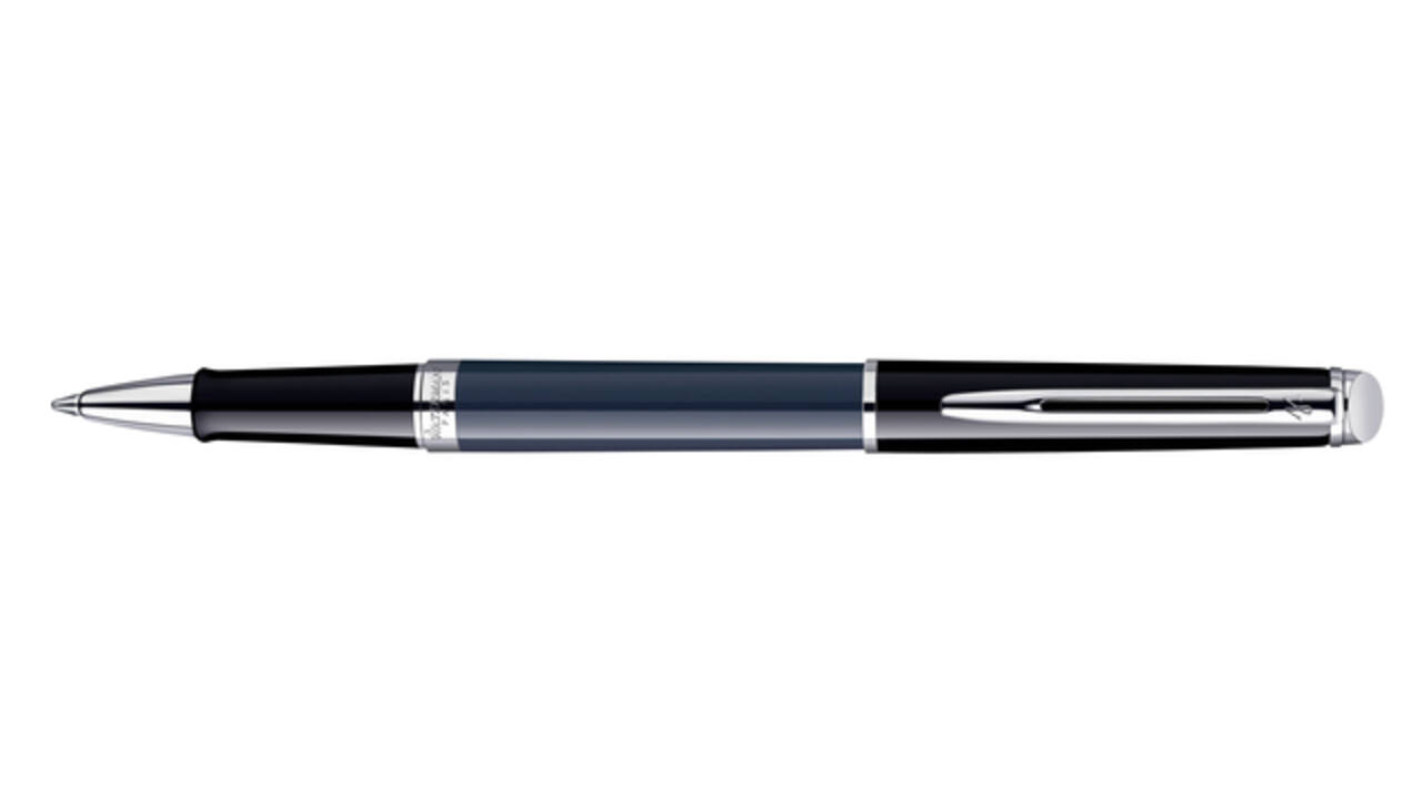 Rollerpen Waterman Hémisphère Colour Blocking black en blue CT fijn
