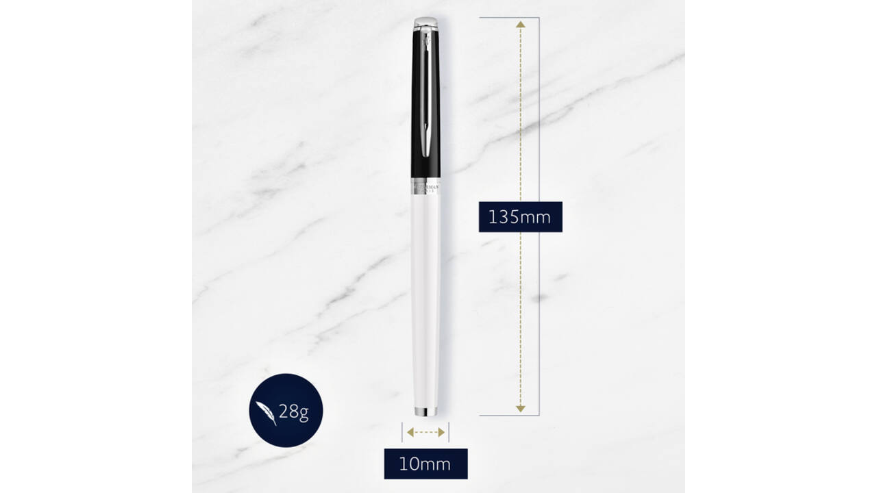 Vulpen Waterman Hémisphère Colour Blocking black en white CT fijn
