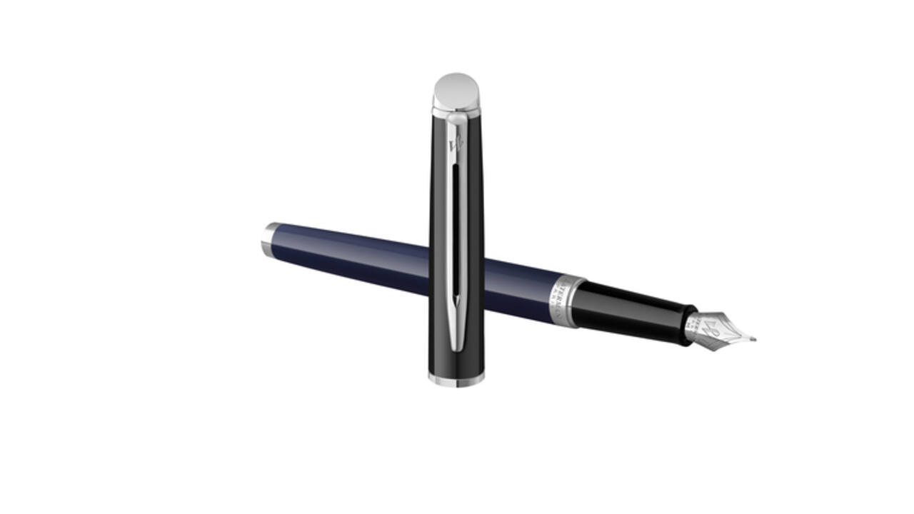 Vulpen Waterman Hémisphère Colour Blocking black en blue CT fijn