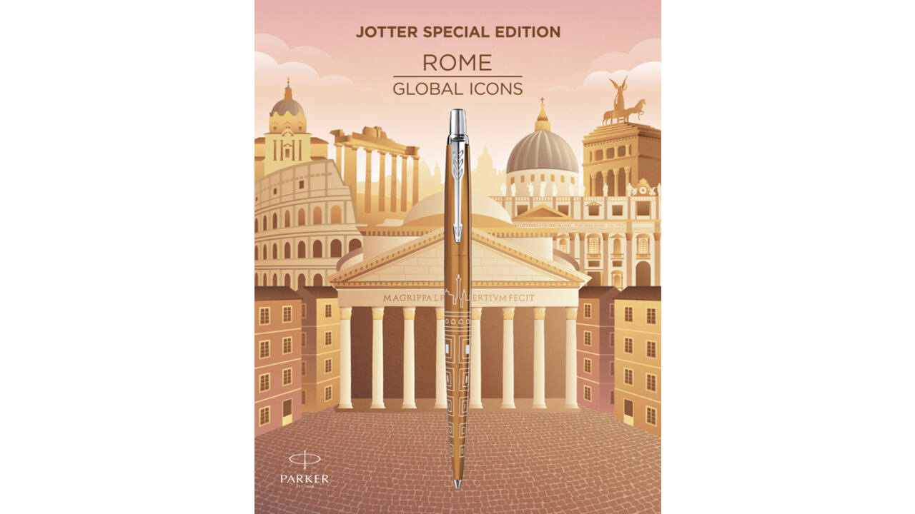 Balpen Parker Jotter special edition Rome bronze CT medium