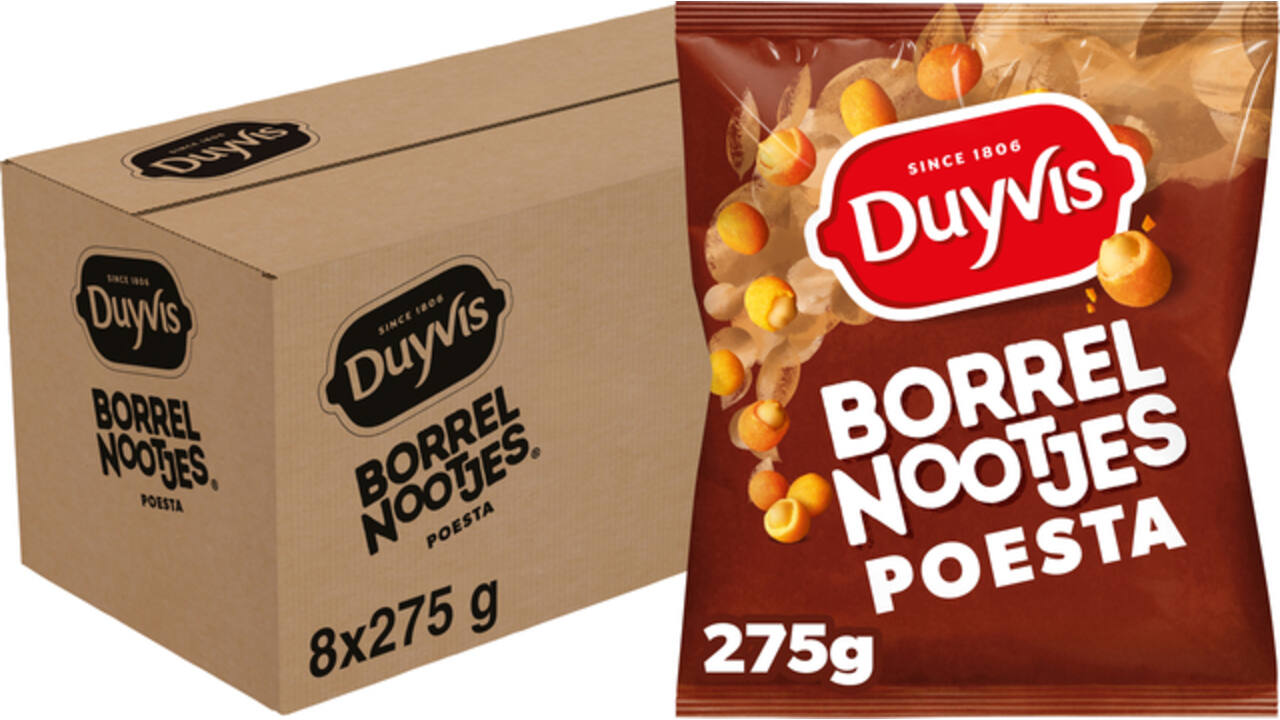Borrelnootjes Duyvis poesta zak 275gr