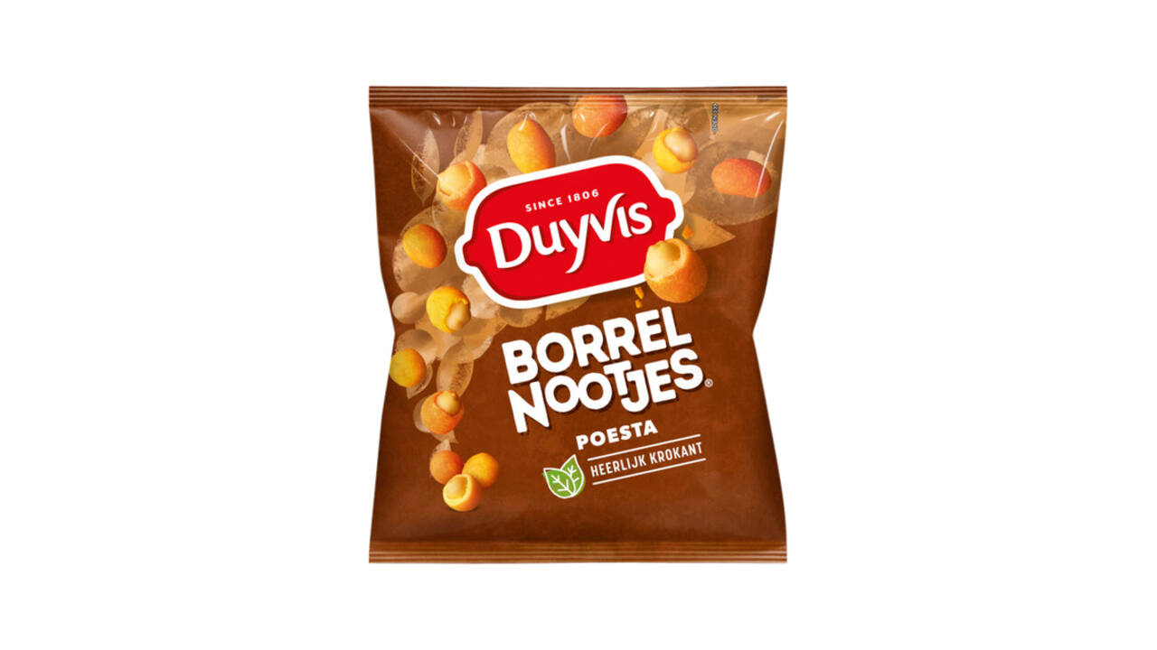 Borrelnootjes Duyvis poesta zak 275gr