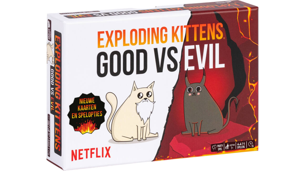 Kaartspel Exploding Kittens good vs evil