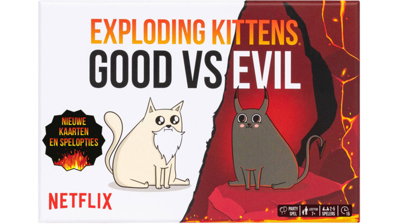 Kaartspel Exploding Kittens good vs evil