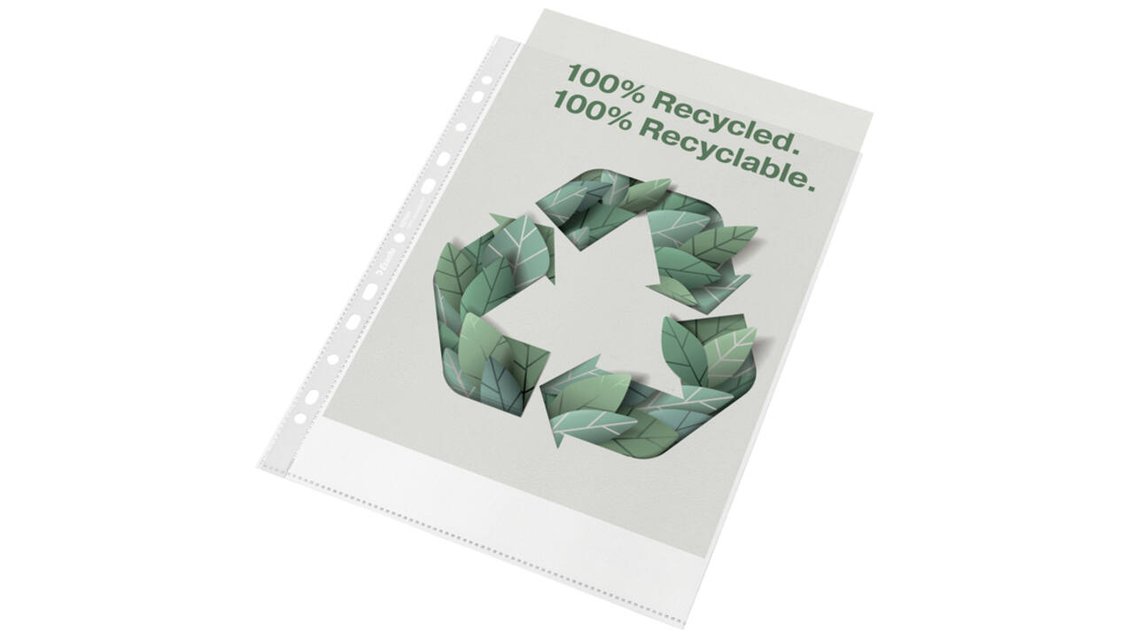 Showtas Esselte recycle PP A4 100µ 11-gaats 50 stuks