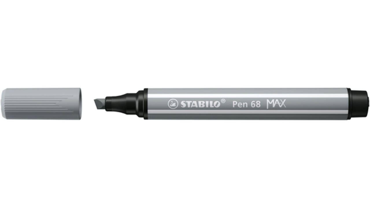 Viltstift STABILO Pen 68/95 Max middel koudgrijs