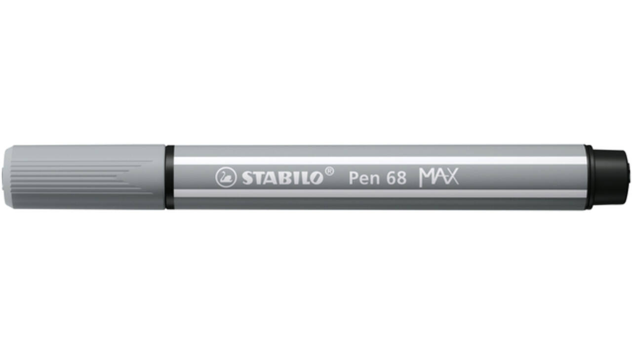 Viltstift STABILO Pen 68/95 Max middel koudgrijs