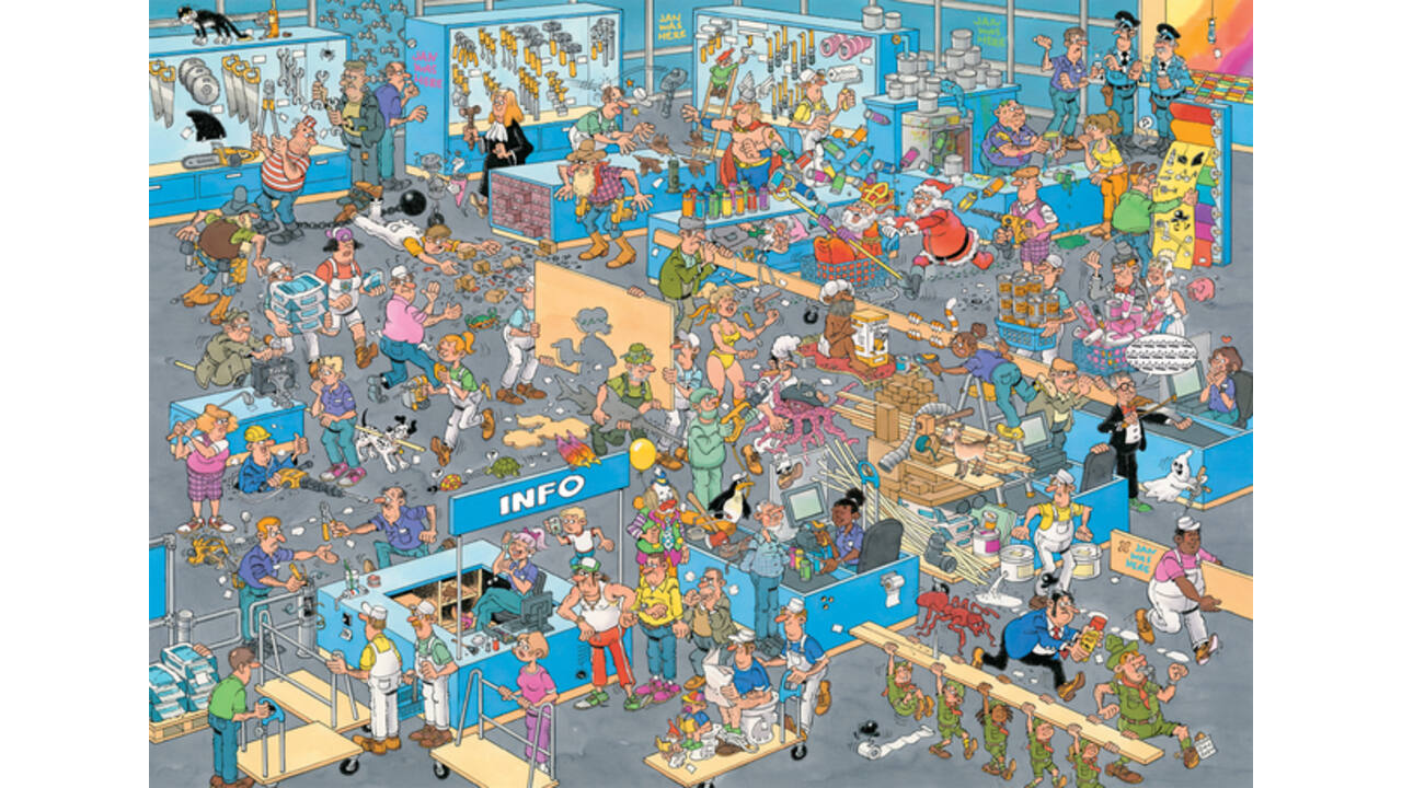 Puzzel Jan van Haasteren De Bouwmarkt en De Verbouwing  2x1000 stukjes