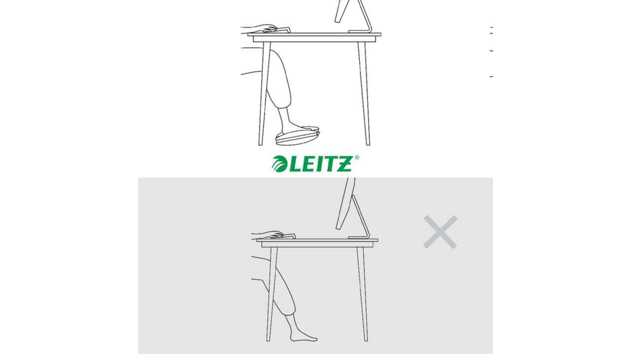 Voetensteun Leitz Ergo verstelbaar lichtgrijs