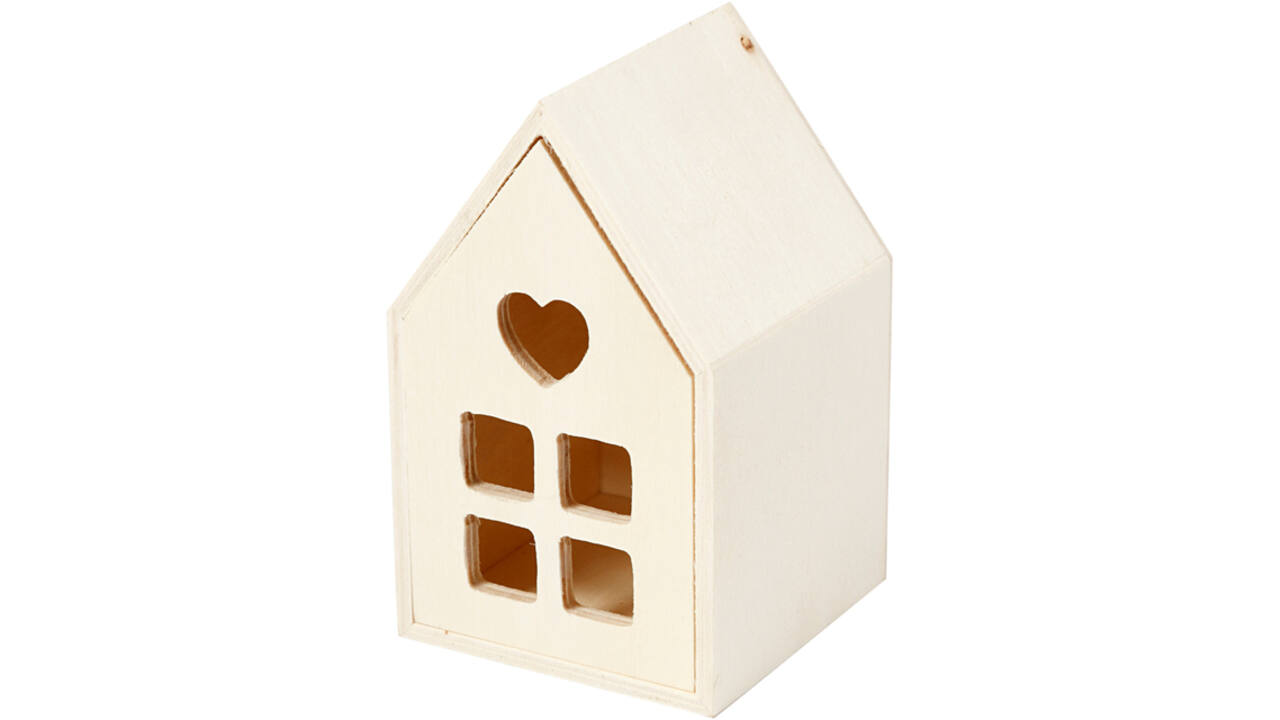 Huis met lade Creativ Company 10.8x6.8 cm hout