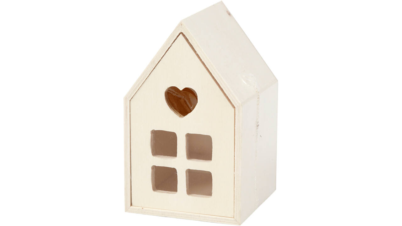 Huis met lade Creativ Company 10.8x6.8 cm hout