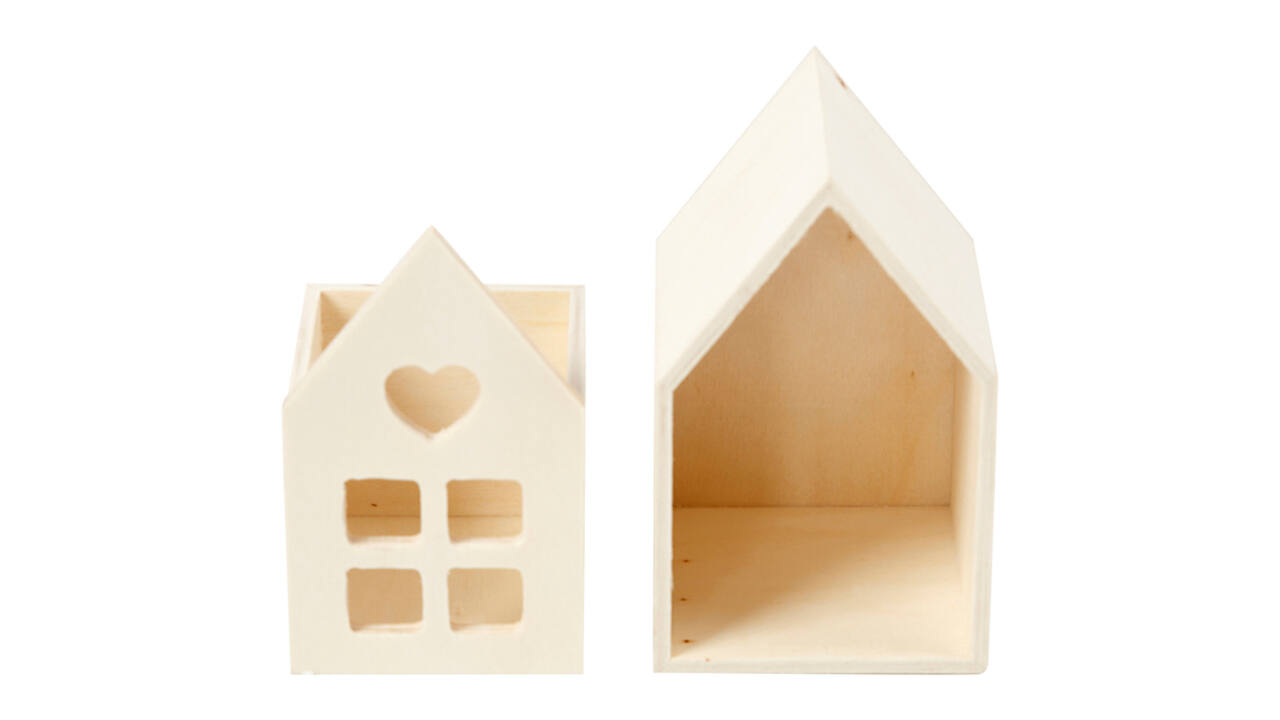 Huis met lade Creativ Company 10.8x6.8 cm hout