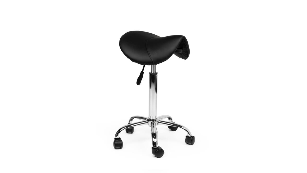 Zadelkruk Office medium harde wielen zw