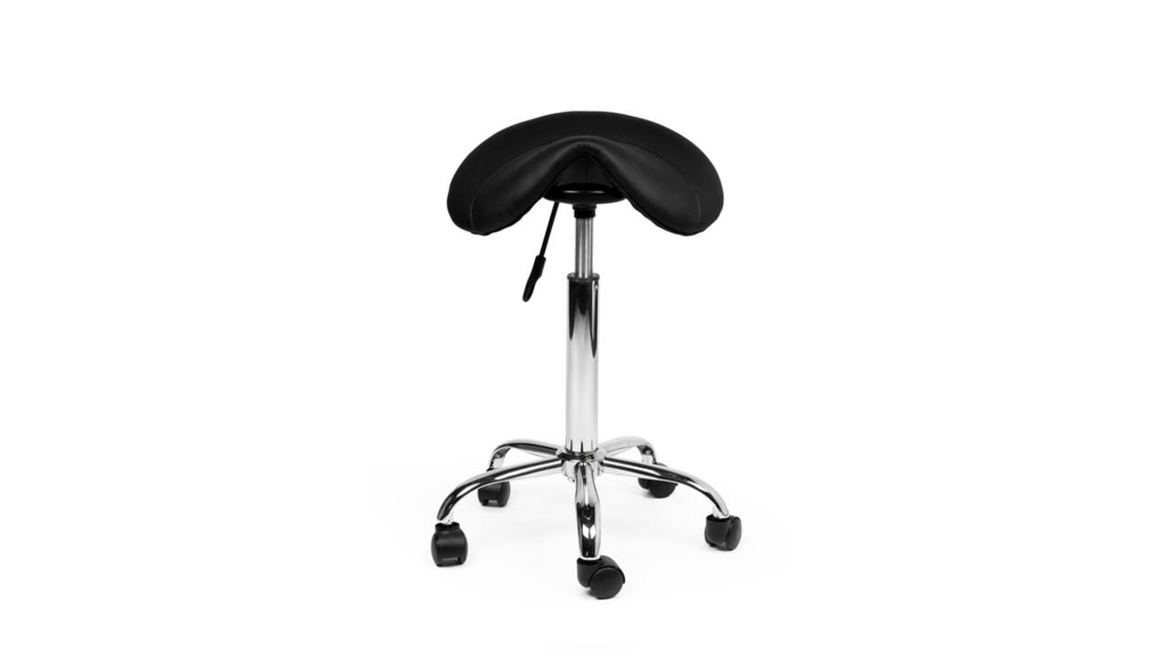 Zadelkruk Office medium harde wielen zw