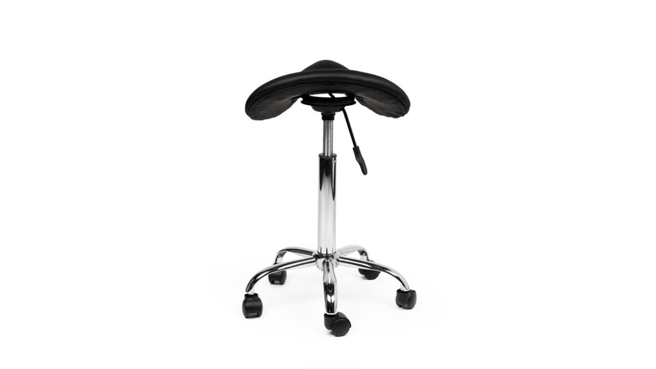 Zadelkruk Office medium harde wielen zw