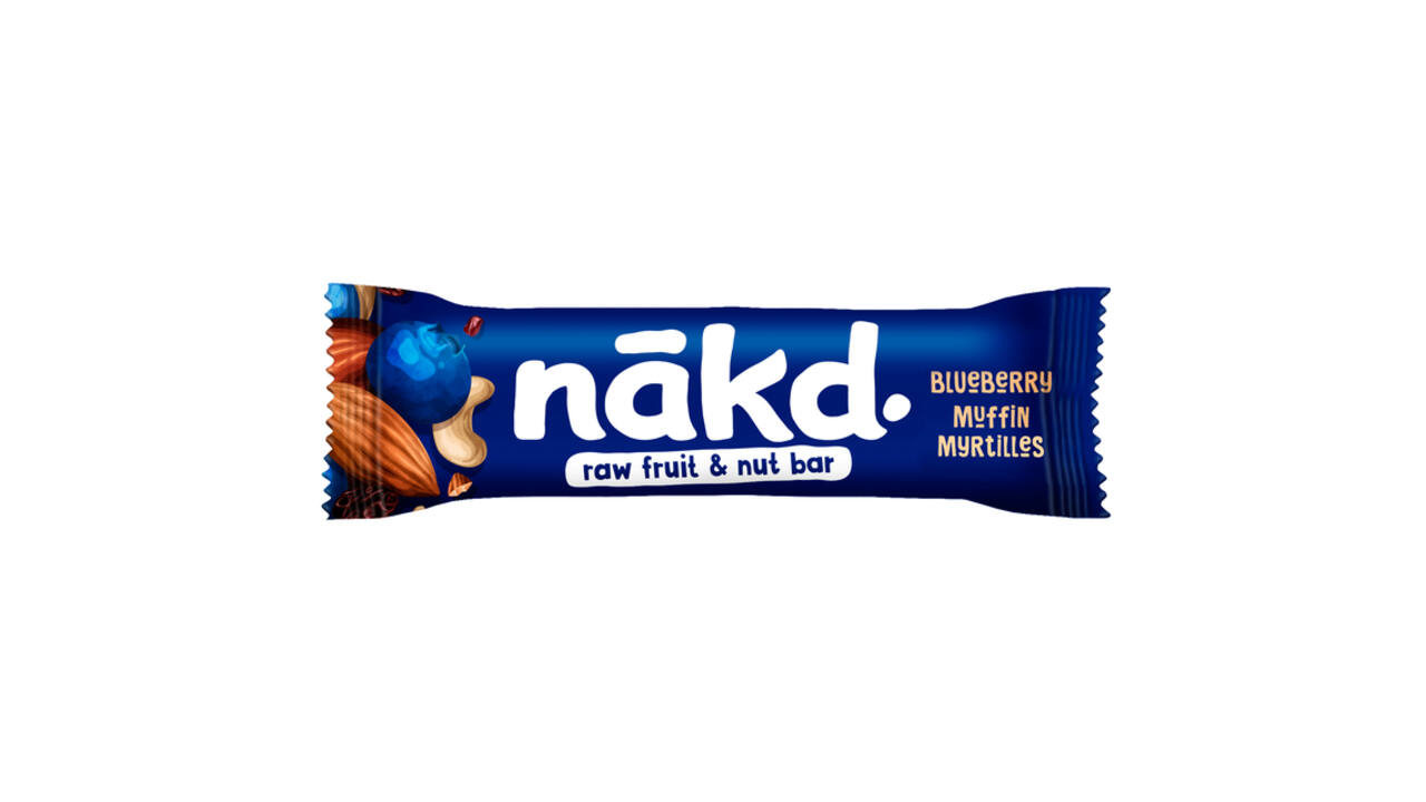 Fruit- en notenreep NAKD blueberry muffin 18x35 gram