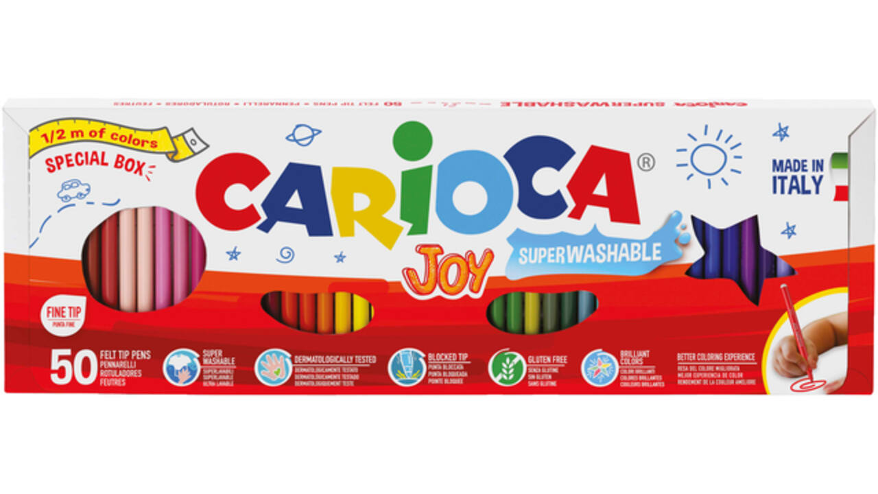 Viltstift Carioca Joy set à 50 kleuren