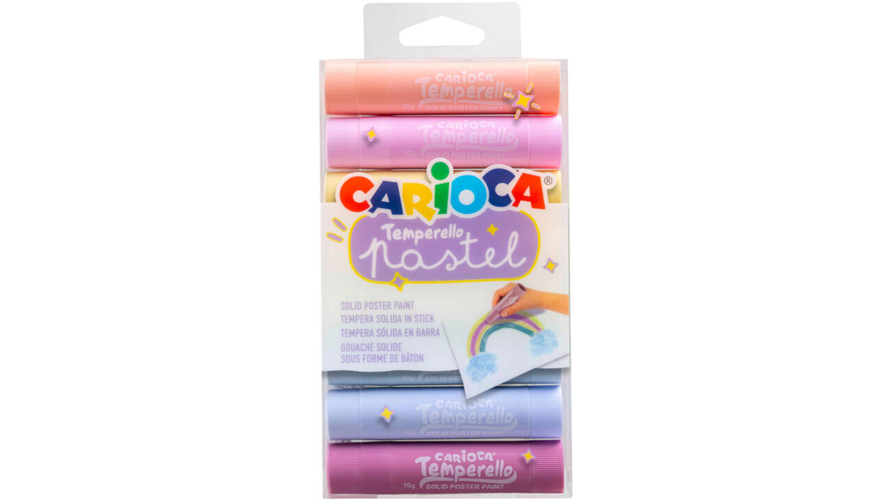 Verfstift Carioca Temperello set à 8 pastelkleuren