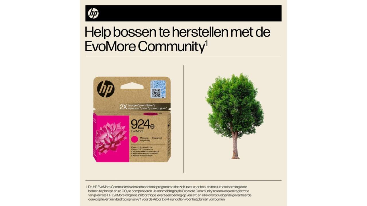 Inktcartridge HP 4K0U8NE 924E Evomore rood