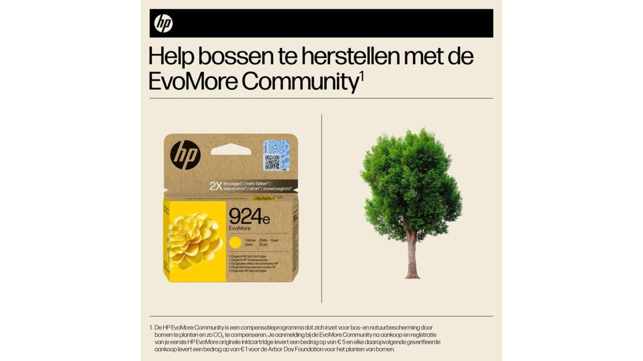 Inktcartridge HP 4K0U9NE 924E Evomore geel
