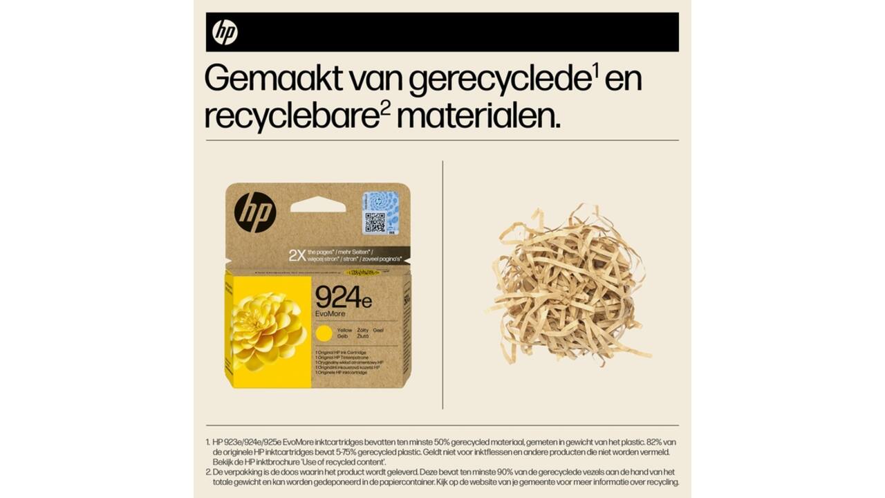 Inktcartridge HP 4K0U9NE 924E Evomore geel