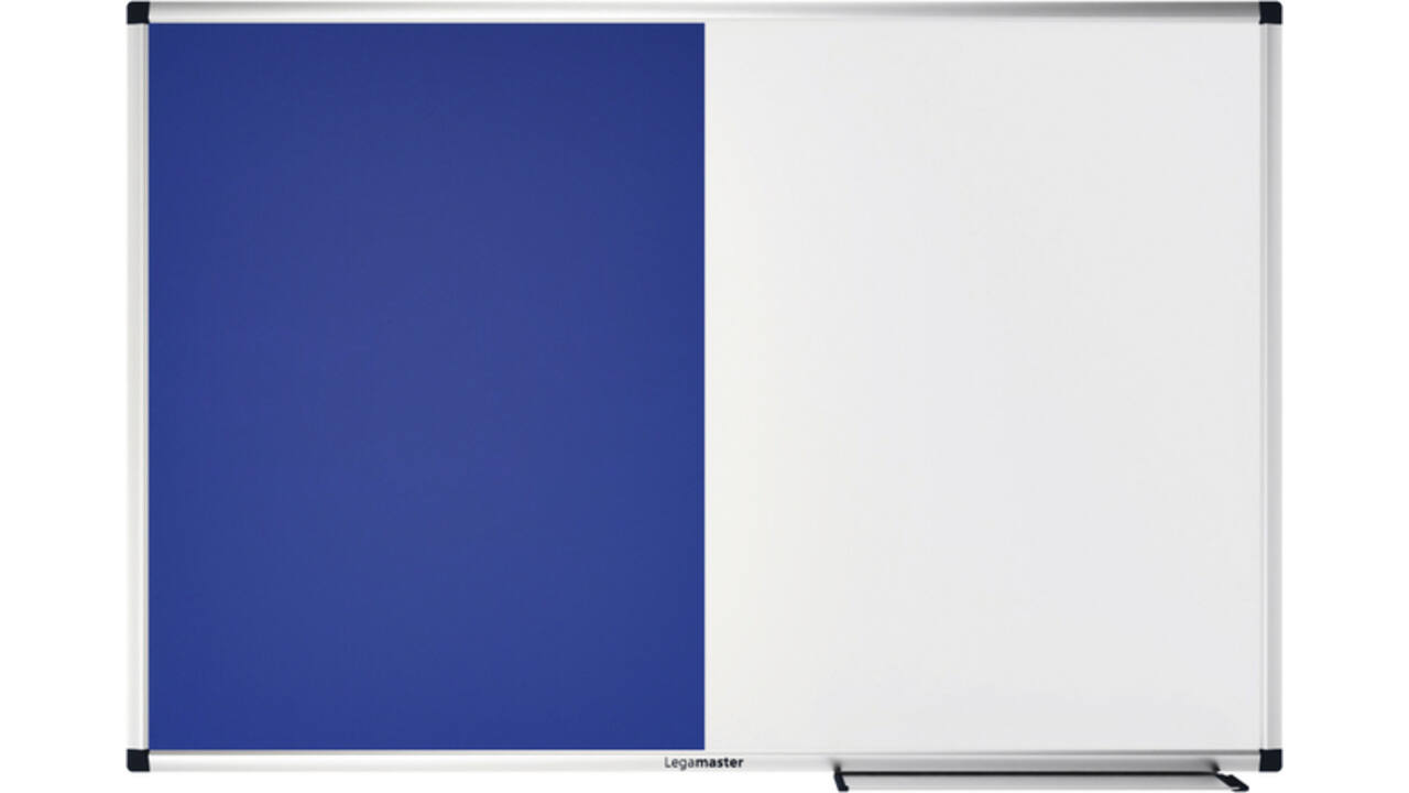Combibord Legamaster UNITE blauw vilt-whiteboard 60x90cm