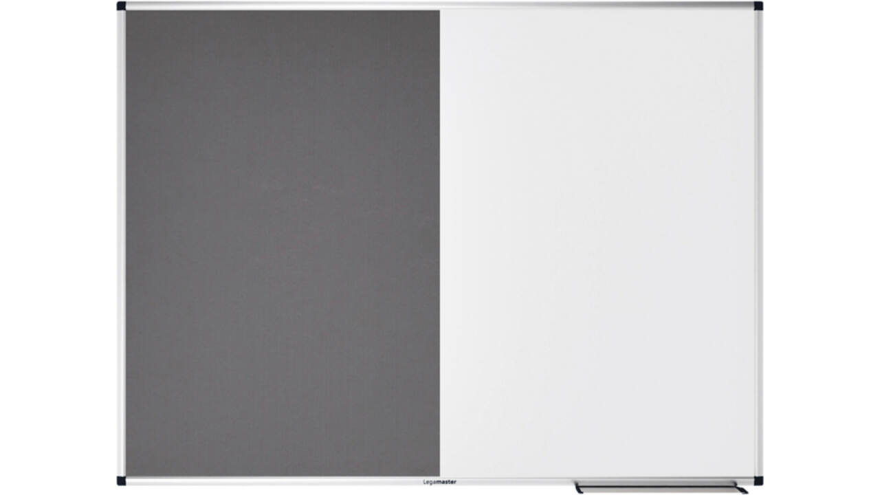 Combibord Legamaster UNITE grijs vilt-whiteboard 90x120cm