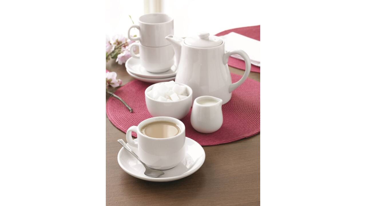 Theekop Olympia Whiteware 200 ml doos 12 stuks wit