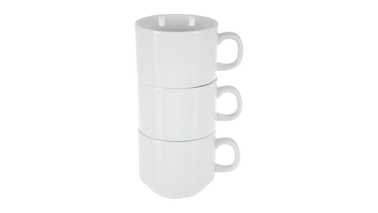Theekop Olympia Whiteware 200 ml doos 12 stuks wit