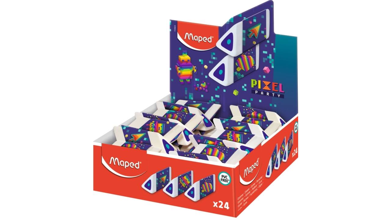 Gum Maped Pixel Party Pyramid display à 24 stuks