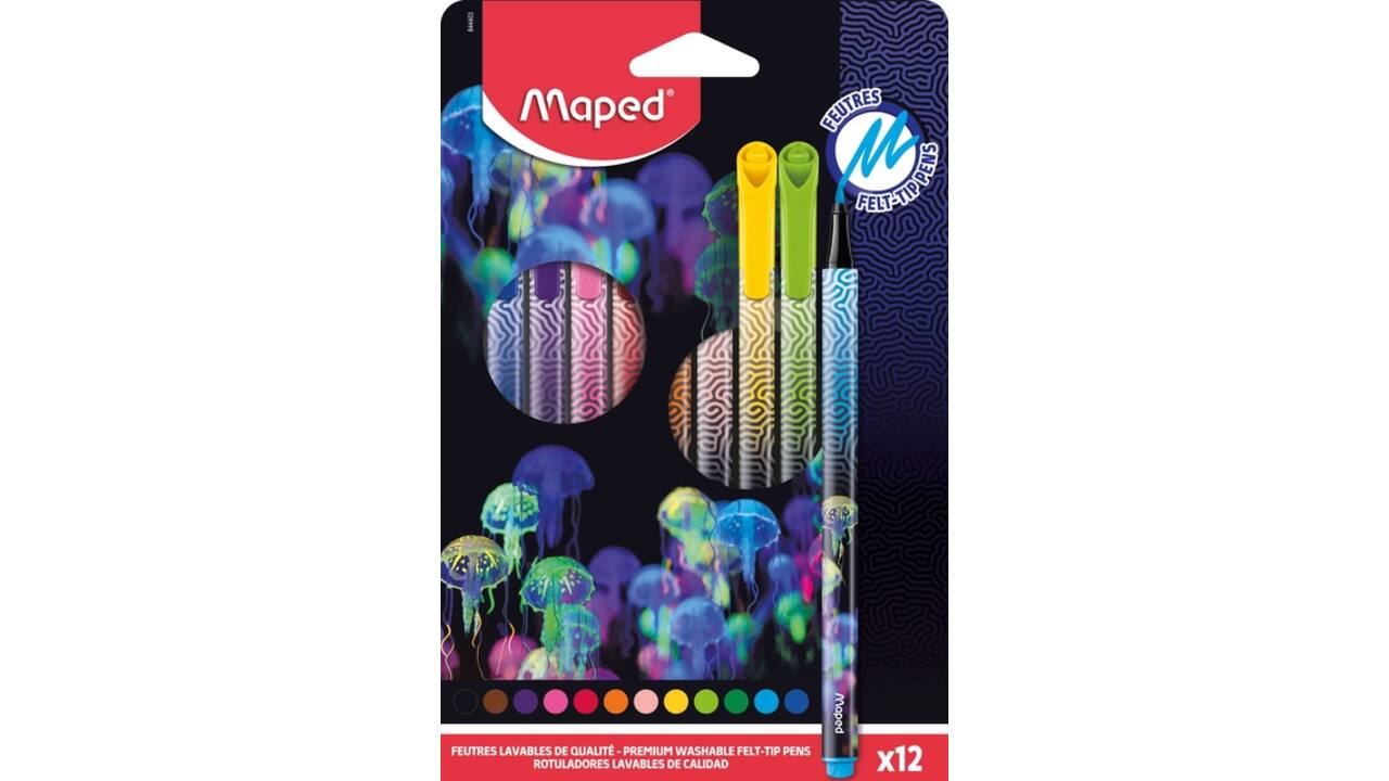Viltstift Maped Deepsea Paradise set à 12 kleuren