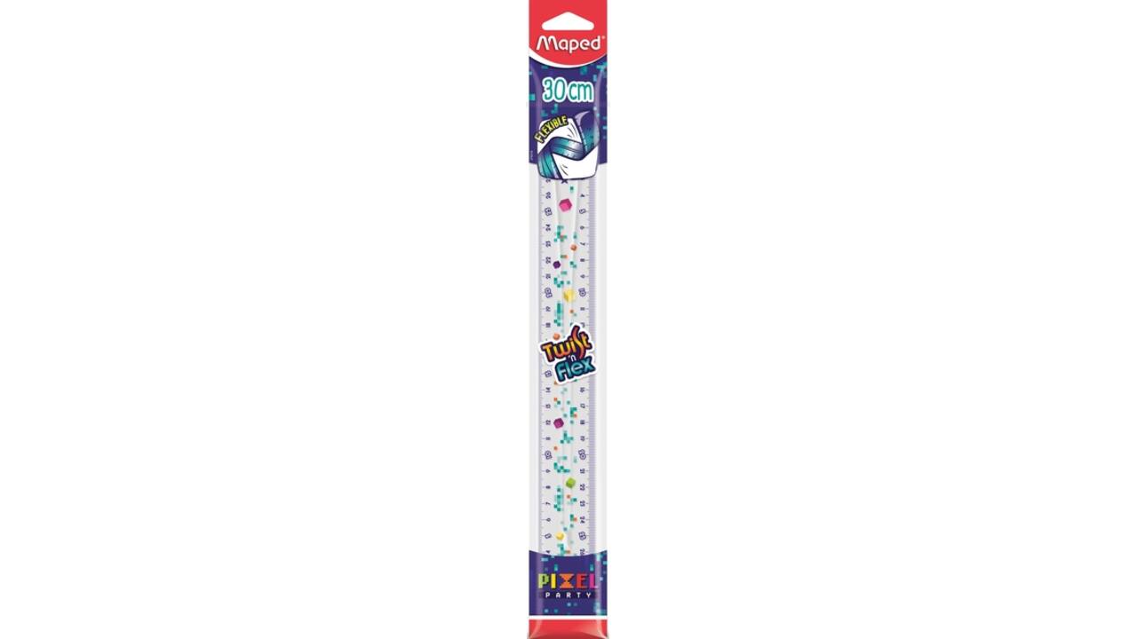 Liniaal Maped Pixel Party Twist 'n Flex 30cm transparant