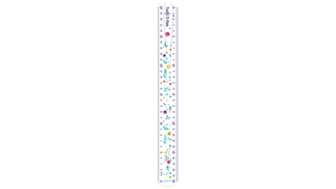 Liniaal Maped Pixel Party Twist 'n Flex 30cm transparant