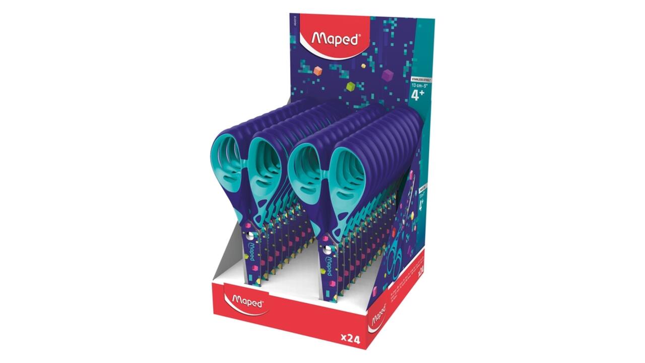 Schaar Maped Pixel Party 13cm display à 24 stuks