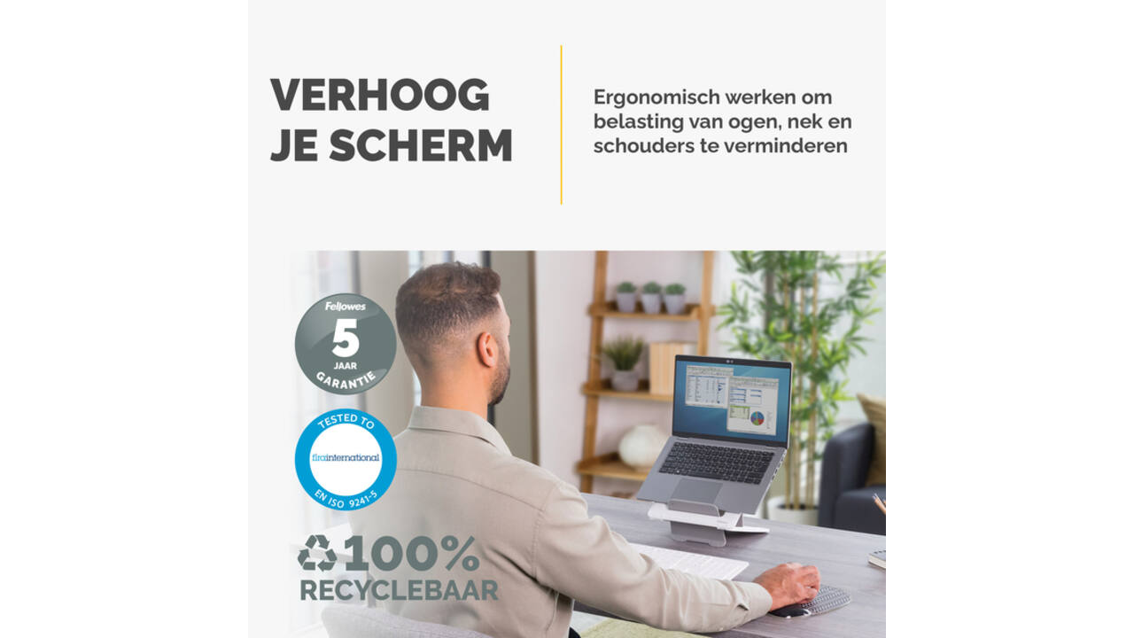 Laptopstandaard Fellowes Breyta wit