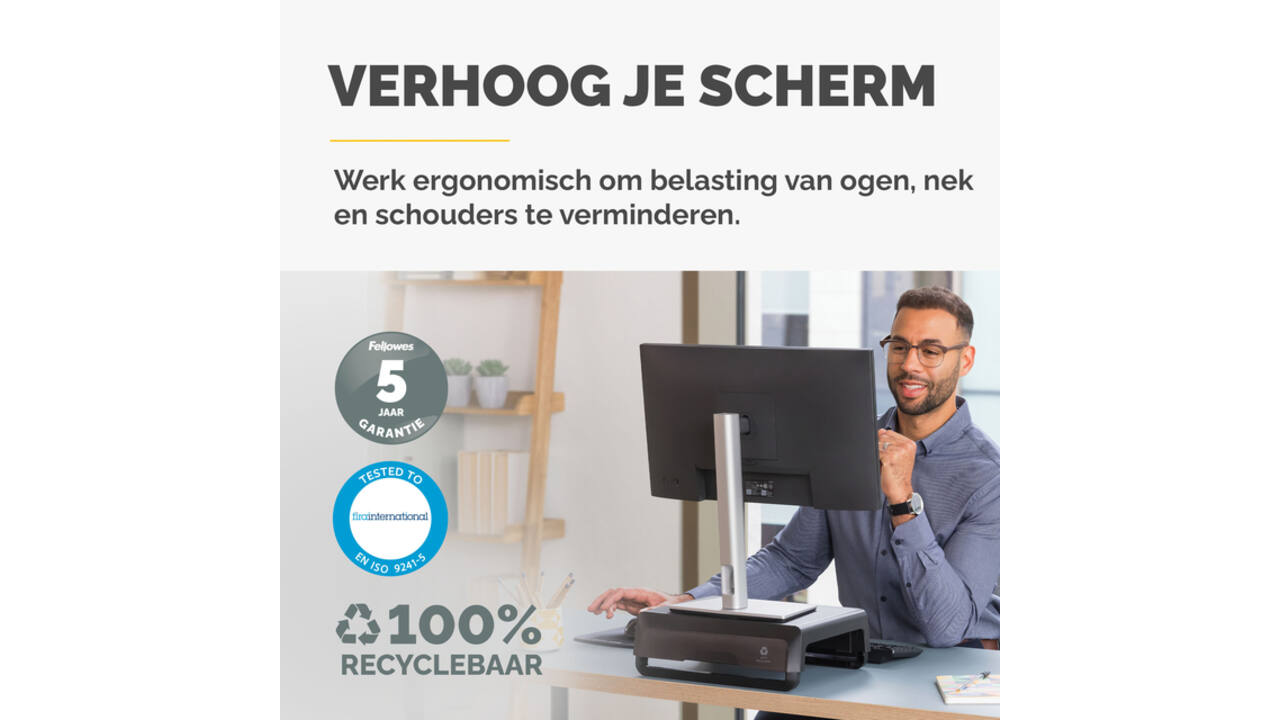 Monitorstandaard Fellowes Breyta zwart
