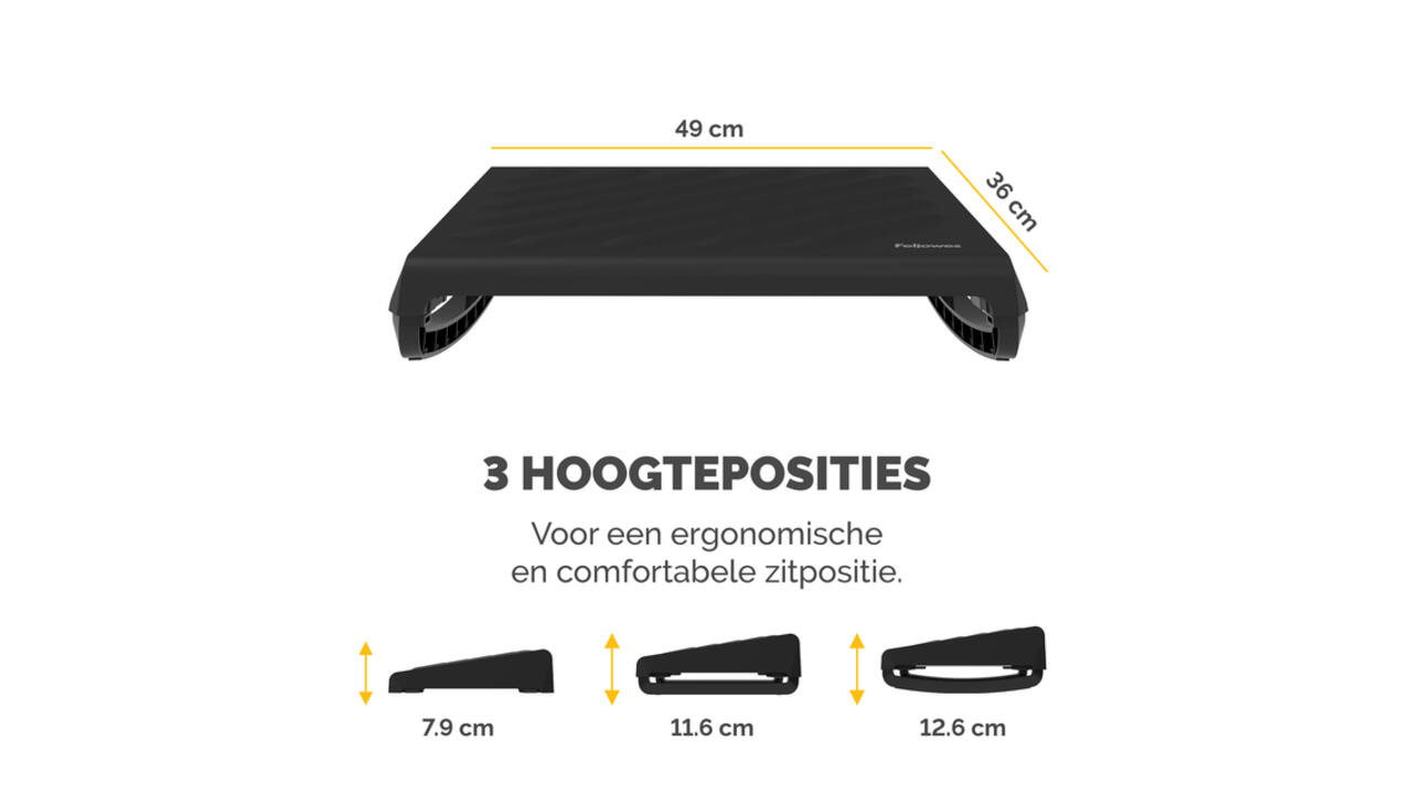 Voetensteun Fellowes Breyta zwart