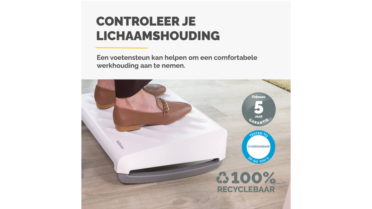 Voetensteun Fellowes Breyta wit