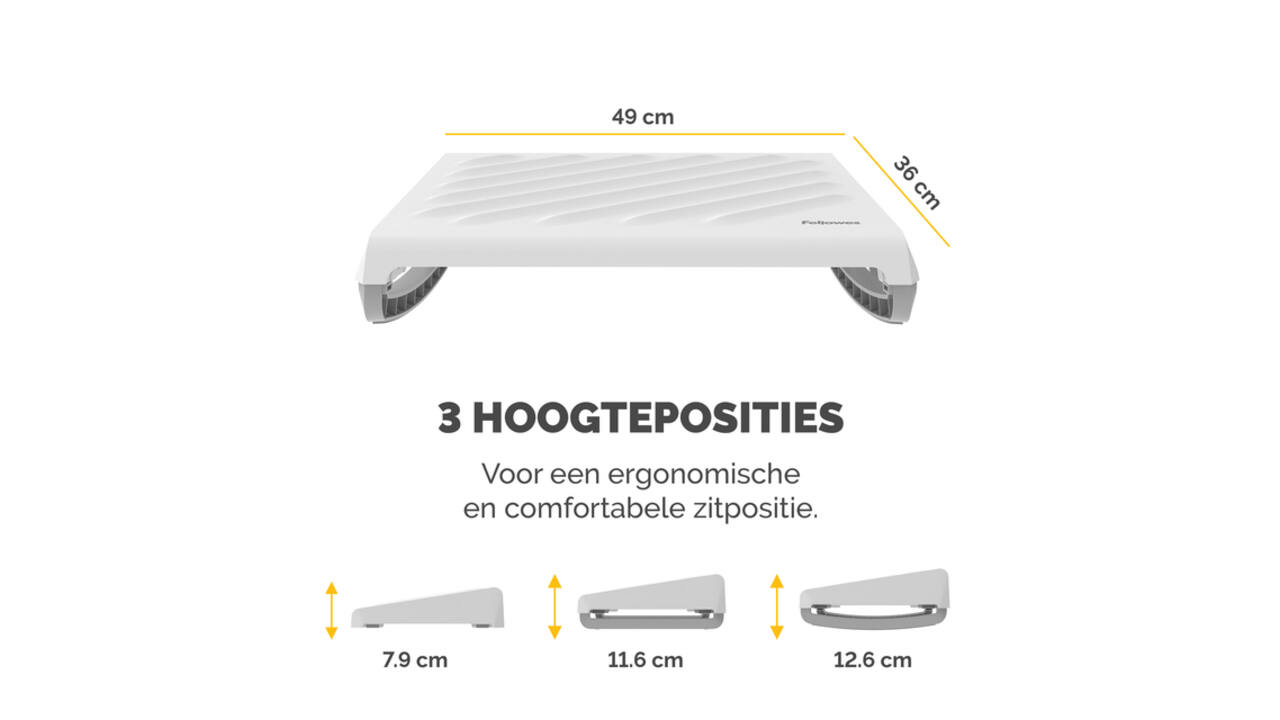 Voetensteun Fellowes Breyta wit