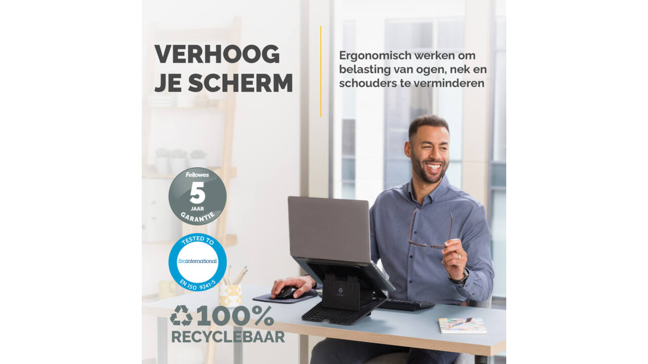 Laptopstandaard Fellowes Breyta zwart