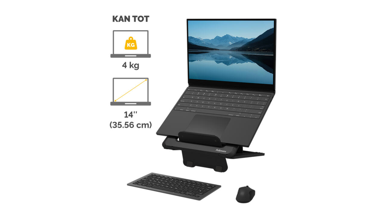 Laptopstandaard Fellowes Breyta zwart
