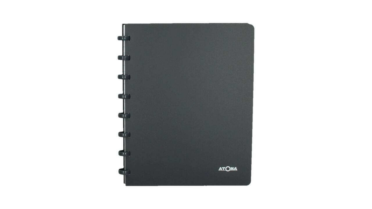 Adresboek Atoma A5 lijn 54vel 90gr PP assorti