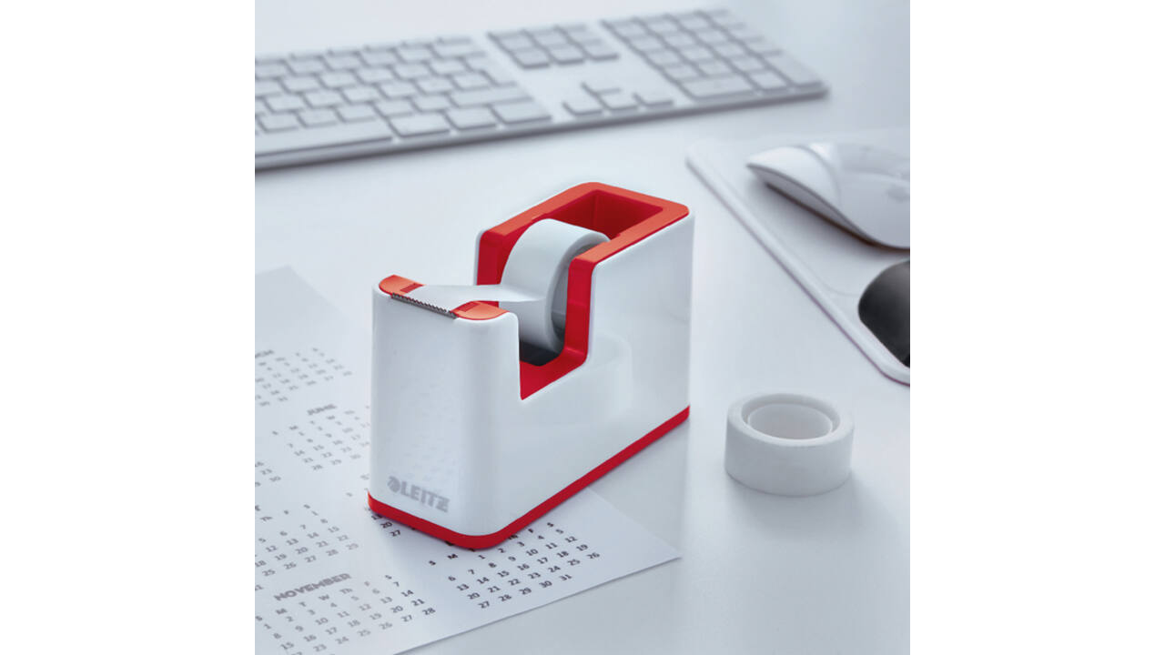 Plakbandhouder Leitz WOW wit/rood