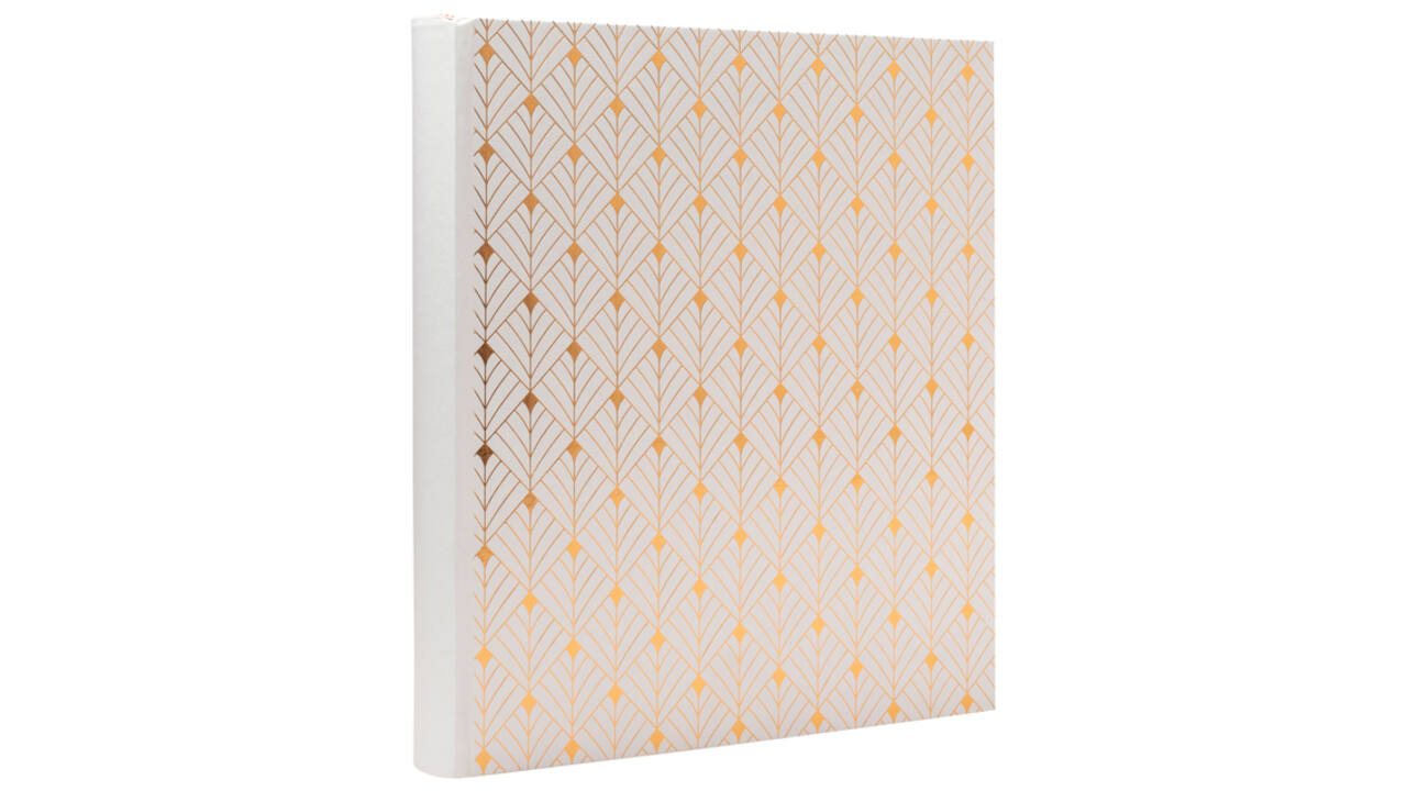 Fotoalbum Exacompta 29x32cm 60 zwarte pagina's Néo Déco wit
