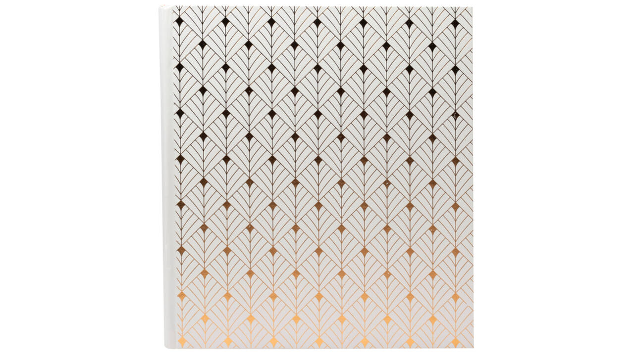 Fotoalbum Exacompta 29x32cm 60 zwarte pagina's Néo Déco wit