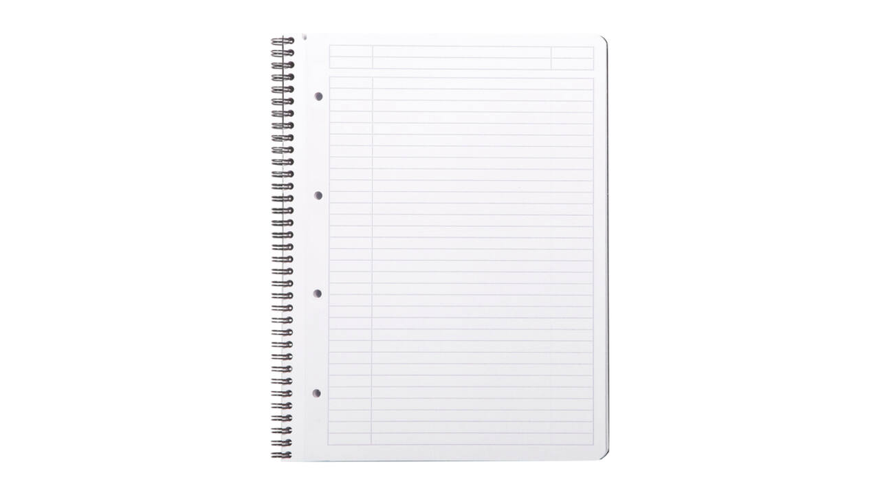 Notitieboek Rhodia Greenbook A4+ lijn 4-gaats 180 pagina's 90gr zwart